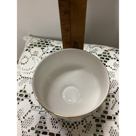 Royal Victoria Violets Fine Bone China England Footed Dessert Sherbert Bowl Cup - Picture 10 of 11